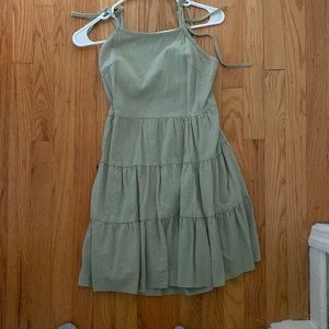 Flowy green summer dress
